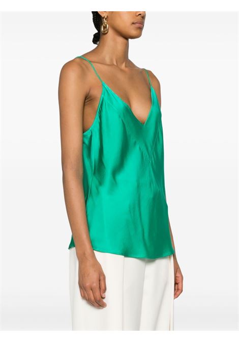 Top con spalline in verde smeraldo - donna FORTE FORTE | 120706076